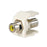 Conector RCA Keystone, con Conector de Paso RCA Amarillo, Módulo Blanco Mate