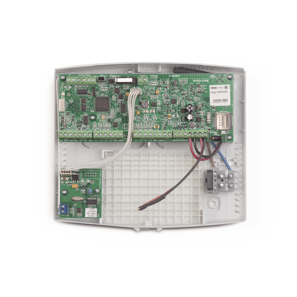 Panel de alarma hibrido, apto para seguridad profesional de oficinas, restaurantes, tiendas y otro tipo de comercio o casa habitación.