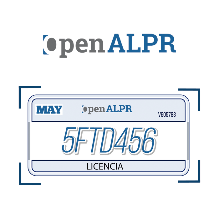 Licencia vitalicia para reconocimiento de placas y vehículos para 1 canal de video (DVR/NVR/Cámara IP) / Compatible con todas las marcas / Hasta 160 km/h