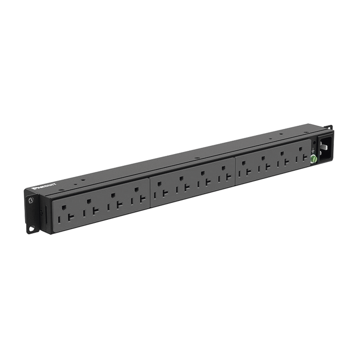 PDU Básico para Distribución de Energía, Con 12 Contactos NEMA 5-20R, Instalación Horizontal de 19in, 1UR, 15Amp, 120V