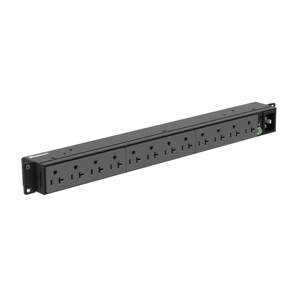 PDU Básico para Distribución de Energía, Con 12 Contactos NEMA 5-20R, Instalación Horizontal de 19in, 1UR, 20Amp, 120V