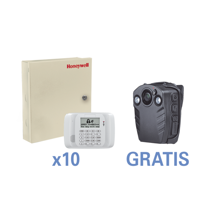 GRATIS! 1 BODYCAM XMRB100 en la compra del Paquete de 10 Paneles VISTA48/6162RF