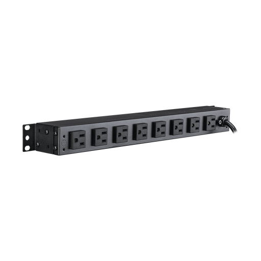 PDU Para Distribución de Energía Básico Con 8 Tomas NEMA 5-15R Traseras y 2 Tomas 5-15R Frontales, 1U de Rack