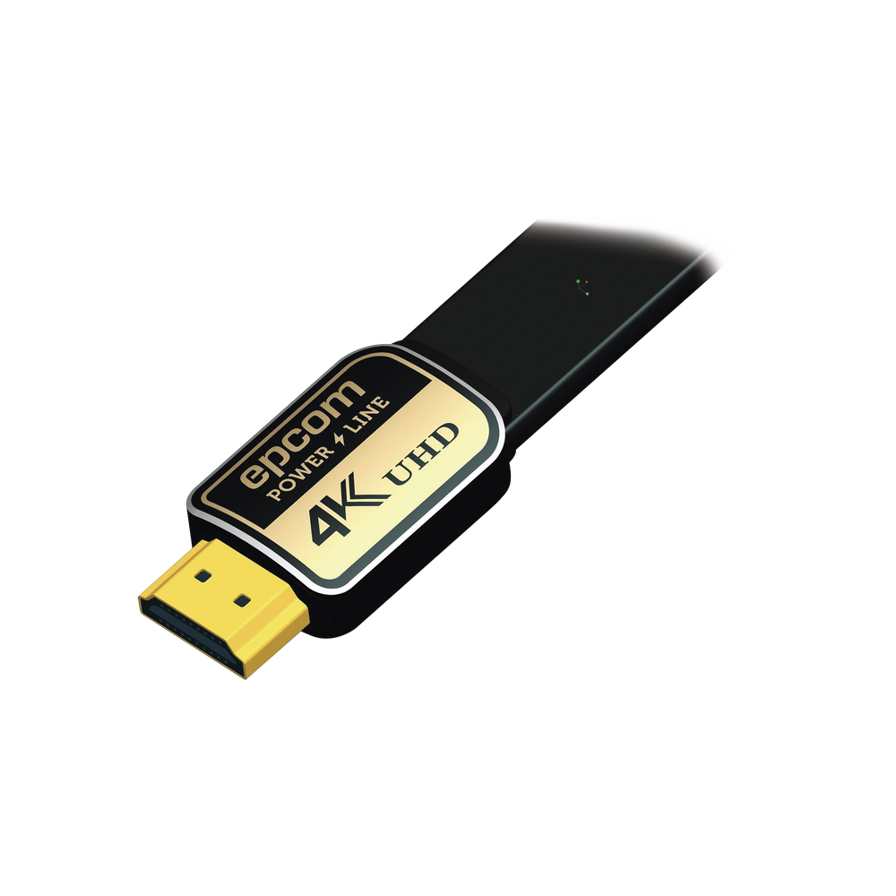 Cable HDMI versión 2.0 Plano de 1.8M (5.90 ft) optimizado para resolución 4K ULTRA HD