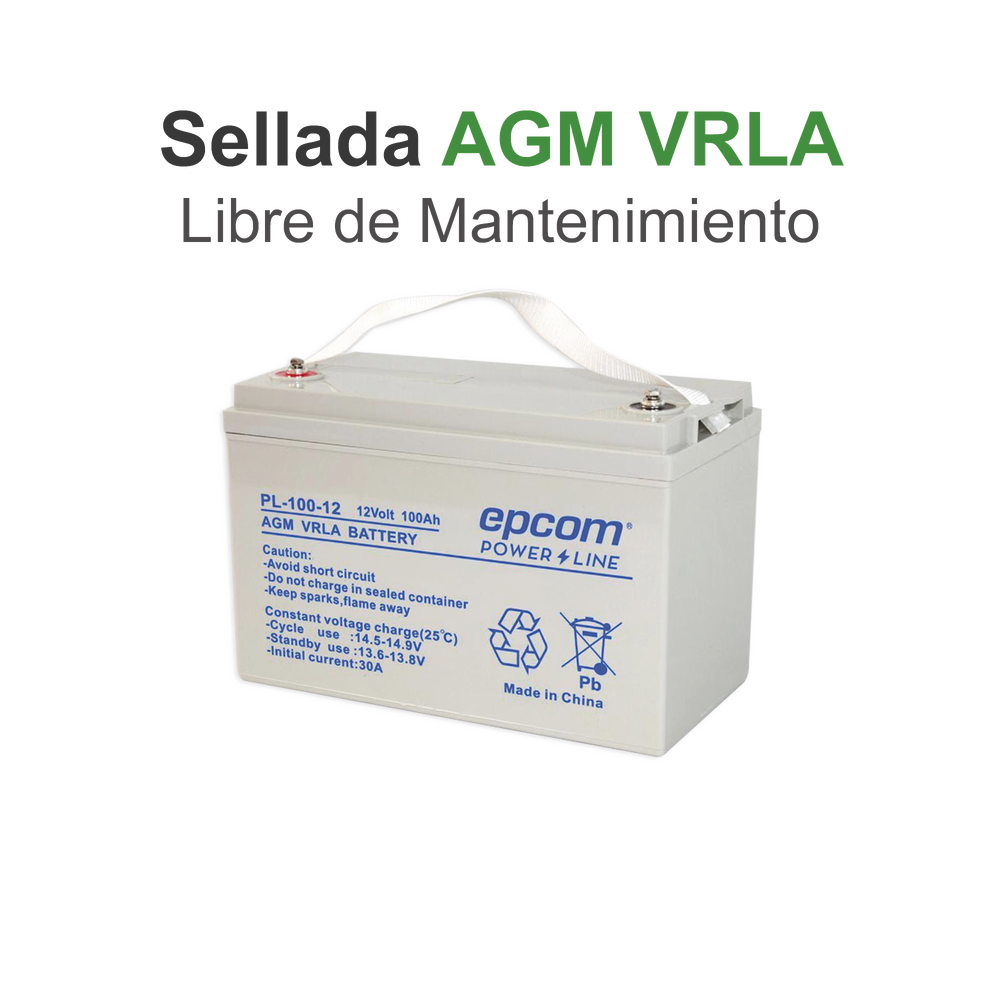 Acumulador Tecnología VRLA AGM 12 V 100 Ah para Aplicación Fotovoltaica