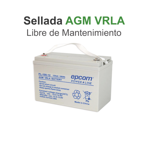 Acumulador Tecnología VRLA AGM 12 V 100 Ah para Aplicación Fotovoltaica