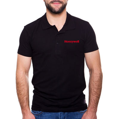 Playera Tipo Polo Color Negro Honeywell Talla Chica