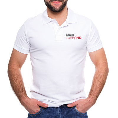 Playera Tipo Polo Color Blanco epcom TURBOHD