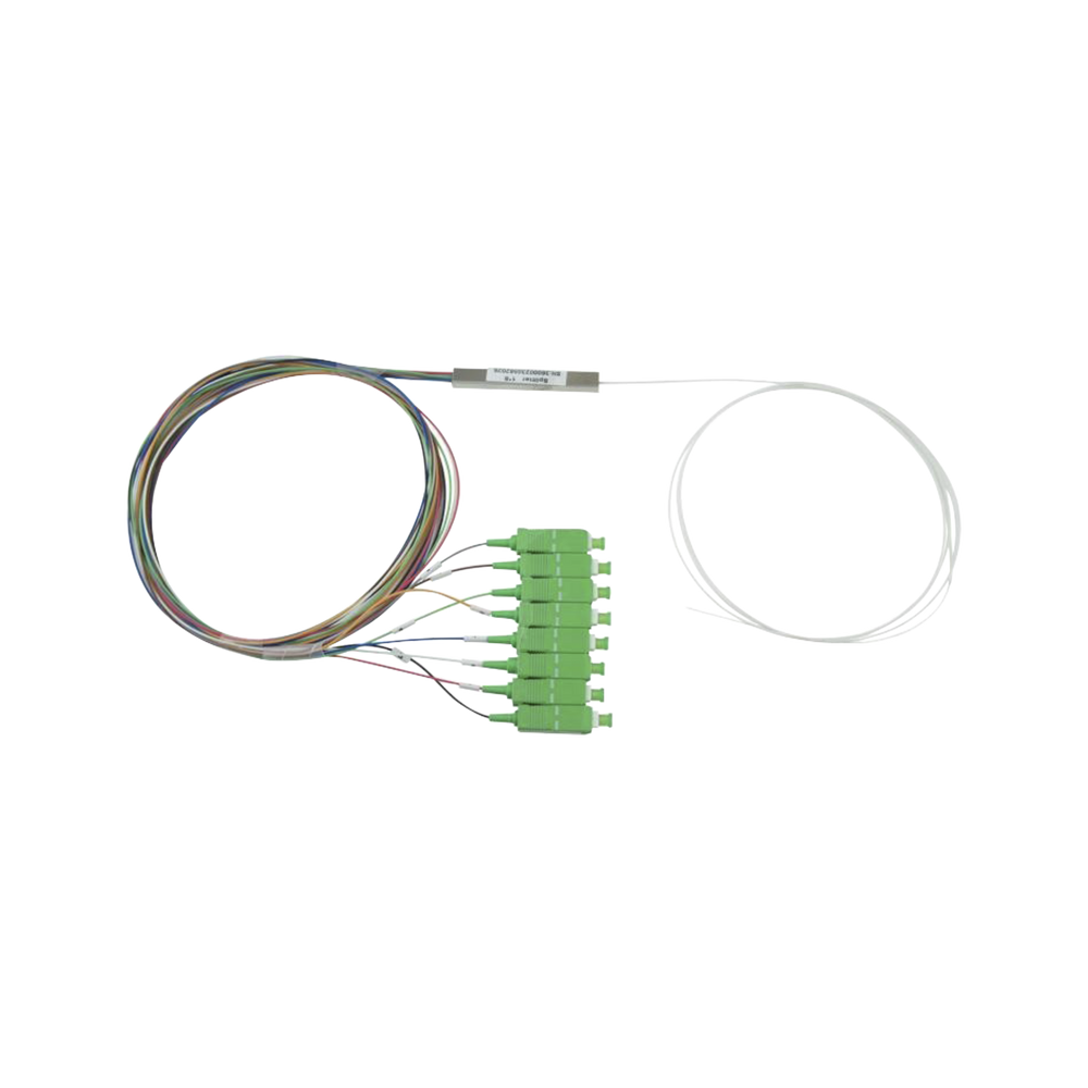Splitter (Divisor Óptico) tipo PLC, de 1x8, Con Conectores SC/APC