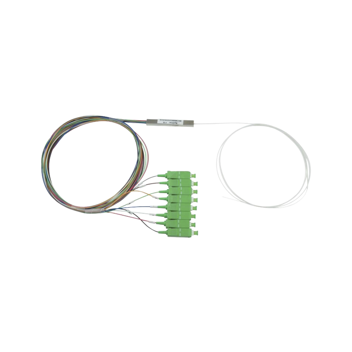 Splitter (Divisor Óptico) tipo PLC, de 1x8, Con Conectores SC/APC