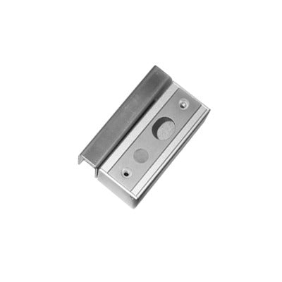 Bracket para puerta de vidrio compatible con cerraduras de perno.