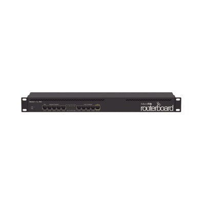 RouterBoard, 5 Puertos Gigabit, 5 Puertos Fast, Licencia Nivel 4 y montaje en Rack