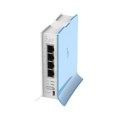 (hAP lite) 4 Puertos Fast Ethernet, Wi-Fi 2.4 GHz 802.11 b/g/n y base tipo Torre