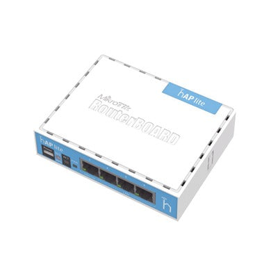 (hAP Lite classic) 4 Puertos Fast Ethernet y Wi-Fi 2.4 GHz 802.11 b/g/n