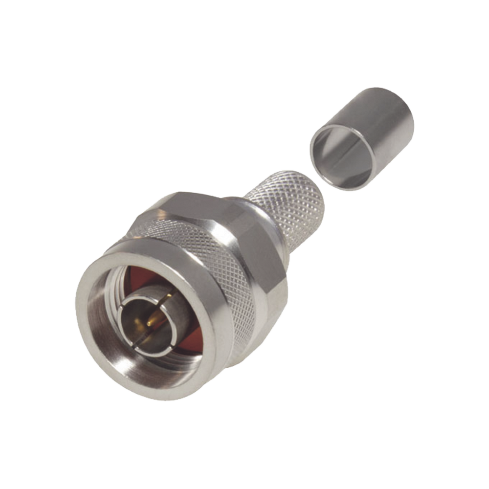 Conector N Macho de PIN Cautivo, Anillo plegable, para cables 9913, LMR-400, CNT-400, RG8/U-SYS, RFLASH-1113, 8214, 7810A.