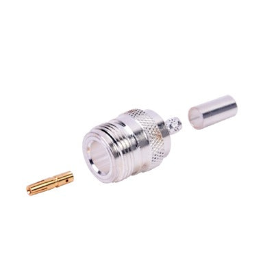 Conector N Hembra de Anillo Plegable para Cables RG-58/U.