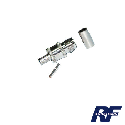 Conector Mini UHF Hembra de anillo plegable para cables RG-58/U, RG-142/U.