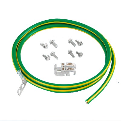 Jumper para conexión de Gabinete o Rack de telecomunicaciones a barra de tierra física, 6 AWG, 1.52 m de largo