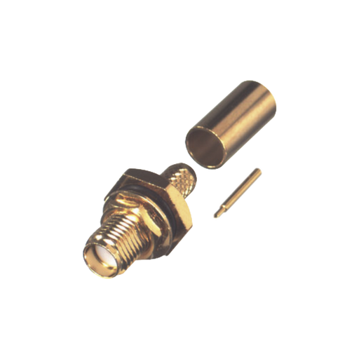 Conector SMA Hembra Inverso / Chasis en D Plano, Anillo Plegable / Cable RG-142/U.