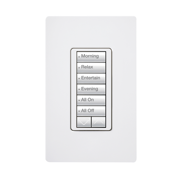 Teclado seetouch 6 botones, 2 botones subir/bajar, programe escenas diferentes en cada botón.
