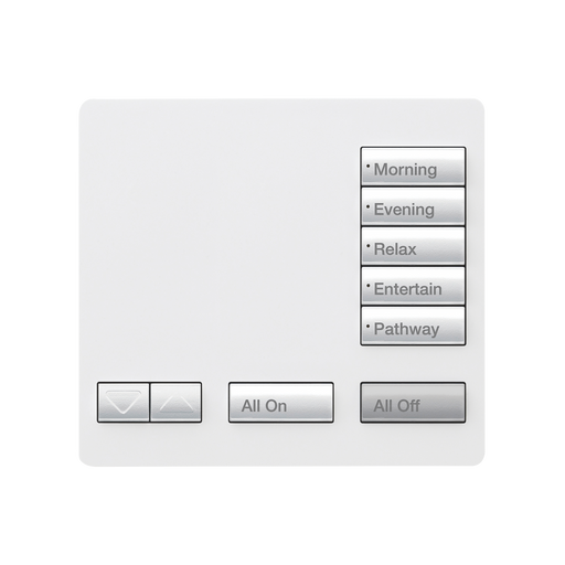 Teclado seetouch, sobre mesa 5 botones, Botonera Retroiluminada / programe escenas diferentes en cada botón.