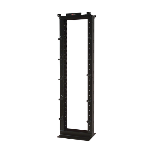 Rack de Dos Postes Estándar de 19", Numerado, Fabricado en Aluminio y 45 Unidades de Rack, Profundidad de 457mm, Color Negro