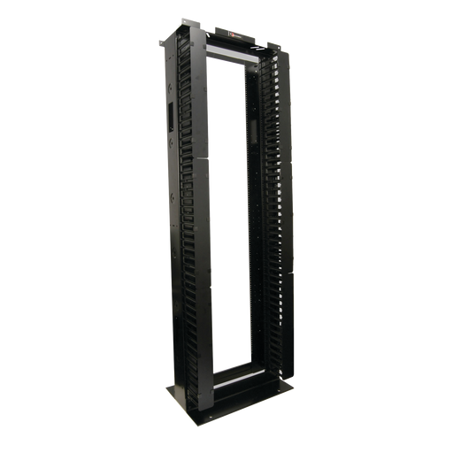 Rack de Aluminio System de 7ft x 19in, 45UR, Con organizadores verticales, conexión de tierra y accesorios de montaje