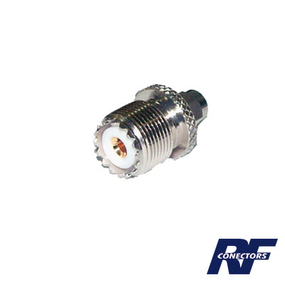 Adaptador en linea de conector SMA macho a UHF hembra (SO-239)