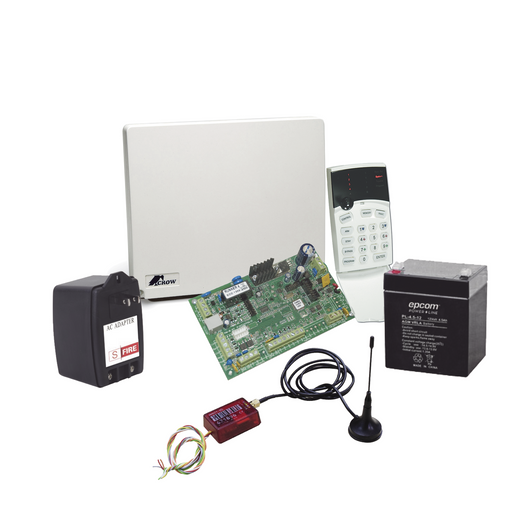 Kit de Alarma RUNNER8/16 con Comunicador 3G/4G MINI014GV2, Gabinete, Batería y Trasmformador