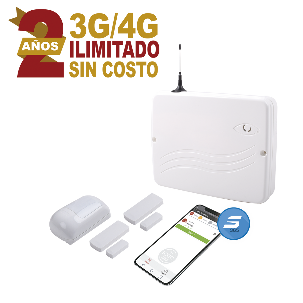 Kit de Alarma Profesional y accesorios RF/Incluye Comunicador GSM 3G/4G /Programación vía WEB.