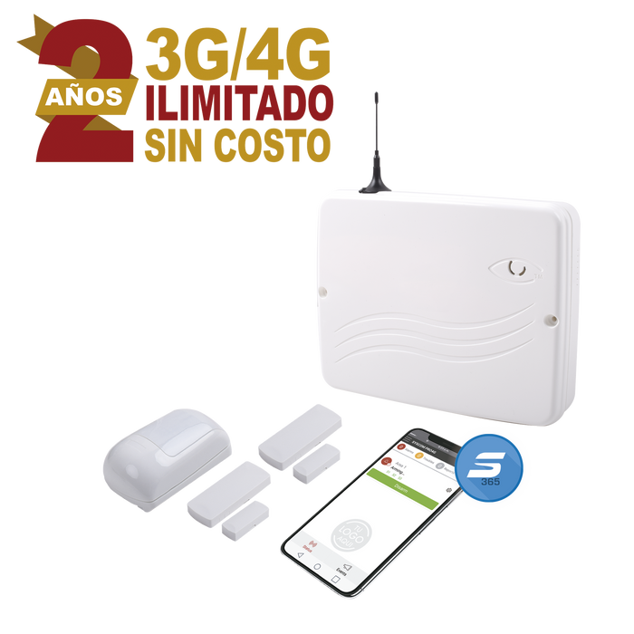 Kit de Alarma Profesional y accesorios RF/Incluye Comunicador GSM 3G/4G /Programación vía WEB.