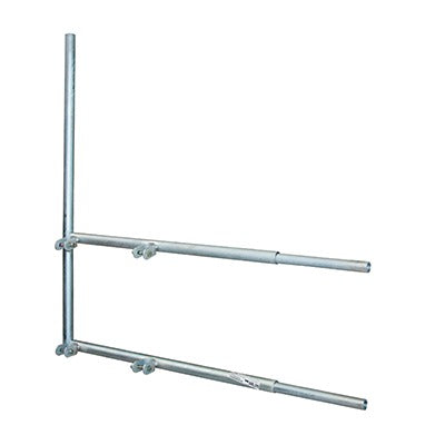 Brazo tipo "F" para tramos STZ-30, galvanizado por electrólisis.