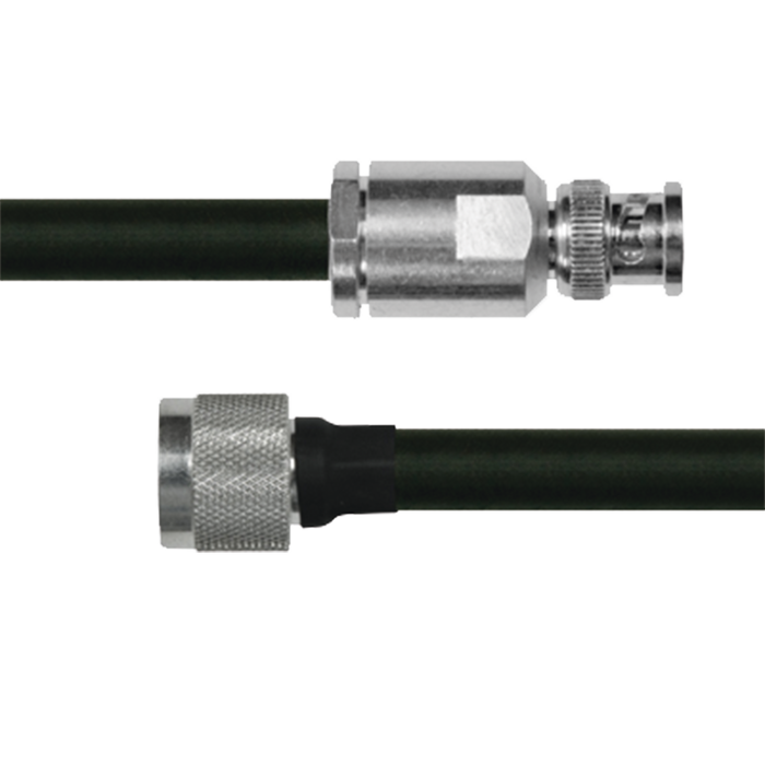 Cable Coaxial RG-214/U de 180 cm, en 50 Ohm, 0.425", CD-4 GHz, con Conectores BNC Macho a N Macho.