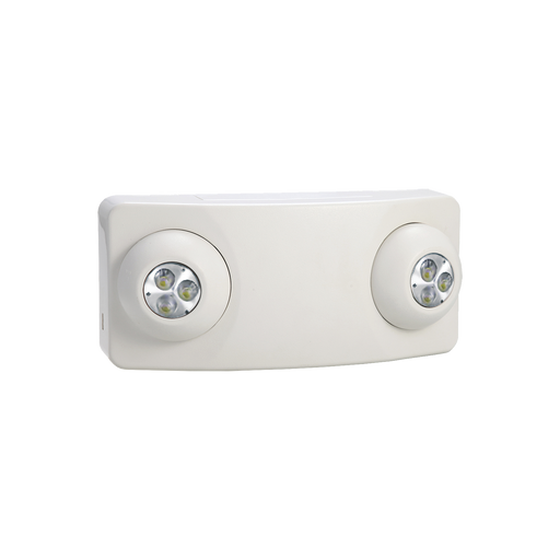 Luz DUAL LED de Emergencia/350lm/Uso Rudo/Montaje en pared o Techo/Batería de Respaldo Incluida