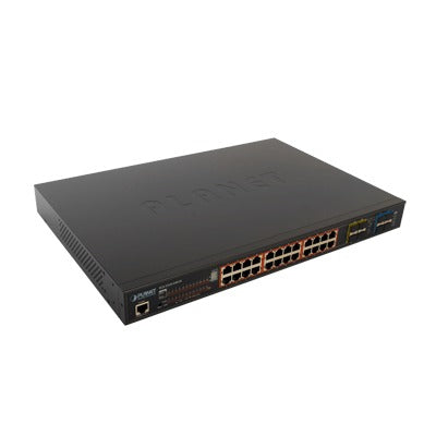 Switch administrable L2+ Stack de 24 puertos PoE+ 802.3at + 2 Puertos 10G SFP /440W