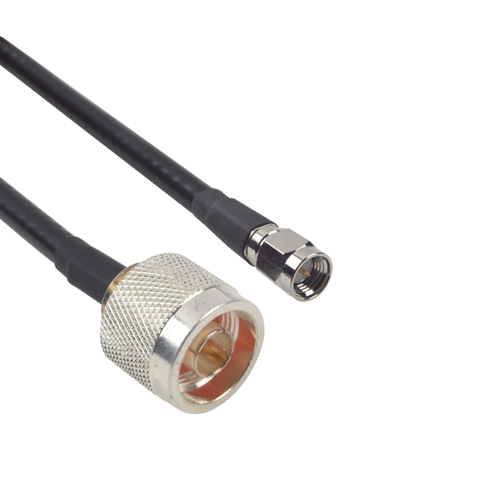 Cable LMR-240UF (Ultra Flex) de 60 cm con conectores N Macho y SMA Macho.