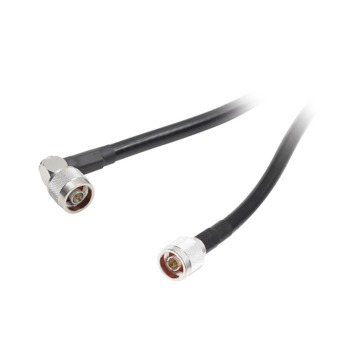 Jumper con Cable LMR400 con Conectores N Macho / N Macho Angulo Recto, de 1.2 metros.