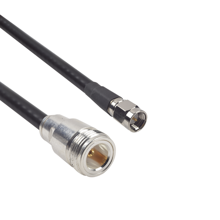 Cable LMR-240UF (Ultra Flex) de 60 cm con conectores N Hembra y SMA Macho.