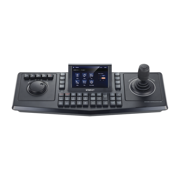 Controlador de domos PTZ y Camaras IP Wisenet, con pantalla LCD touch screen de 5"