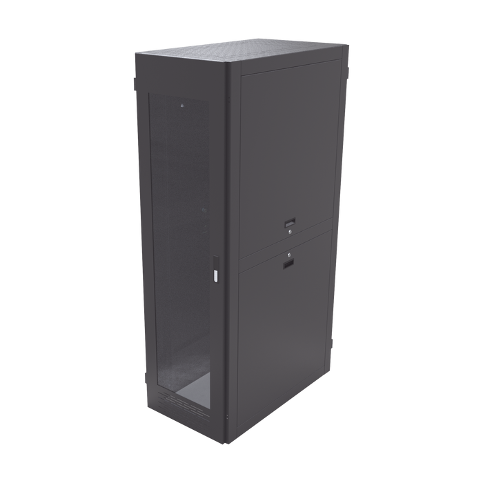 Gabinete para Telecomunicaciones Rack Estándar de 19", 42UR, 600 mm Ancho x 1200 mm Profundidad. Fabricado en Acero.