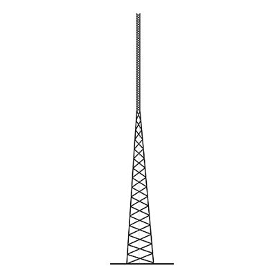 Torre Autosoportada Tubular ROHN de 18 metros Linea SSV HEAVY DUTY.