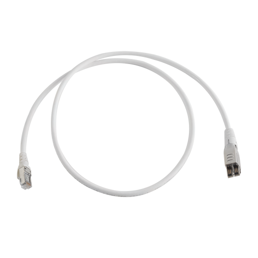 Patch Cord TERA Cat6A 1/10G Ethernet, de 4 pares y conector modular, LS0H, Color Marfil, 1m