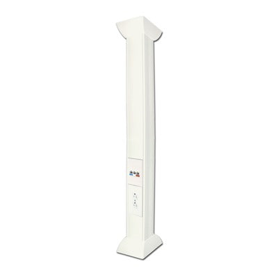 Pole Blanco de 3m para instalaciones eléctricas, voz y datos de telecomunicaciones, No incluye accesorios, se venden por separado los modelos TEK100DUPLEX( accesorios de fijacion y contacto dublex) y TEK100UNI ( soporte y tapa universal)