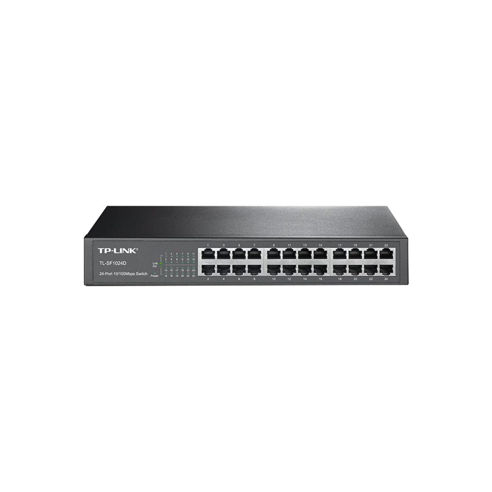 Switch Gigabit no administrable de 24 puertos 10/100 Mbps para escritorio/rack