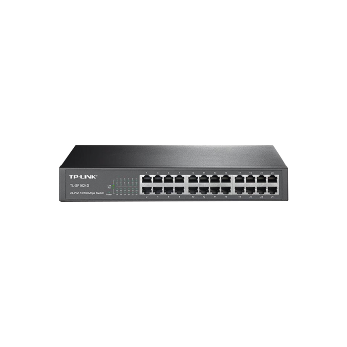 Switch Gigabit no administrable de 24 puertos 10/100 Mbps para escritorio/rack