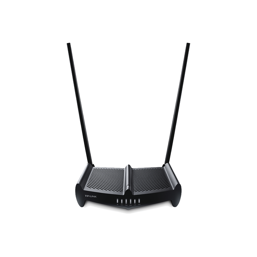 Router Inalámbrico de Alta Potencia, 2.4 GHz, 300 Mbps, 2 antenas externas omnidireccional 9 dBi, 4 Puertos LAN 10/100 Mbps, 1 Puerto WAN 10/100 Mbps, control de ancho de banda