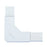 Sección en "L" color blanco de PVC auto extinguible, para canaleta TMK1720