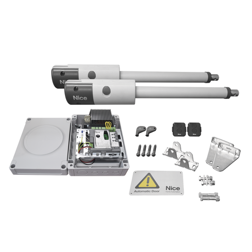 Kit de motores para automatizar portones vehiculares abatibles residenciales de dos hojas / Puertas Hasta 3 metros de longitud y un Peso máximo de 300 kg