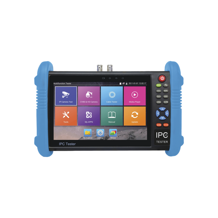 Probador de Vídeo Android con Pantalla LCD de 7" para IP ONVIF / HD-TVI (8MP), HD-CVI (8MP) y AHD (5MP) / Wi-Fi, Scanner IP, WiFi, entrada HDMI