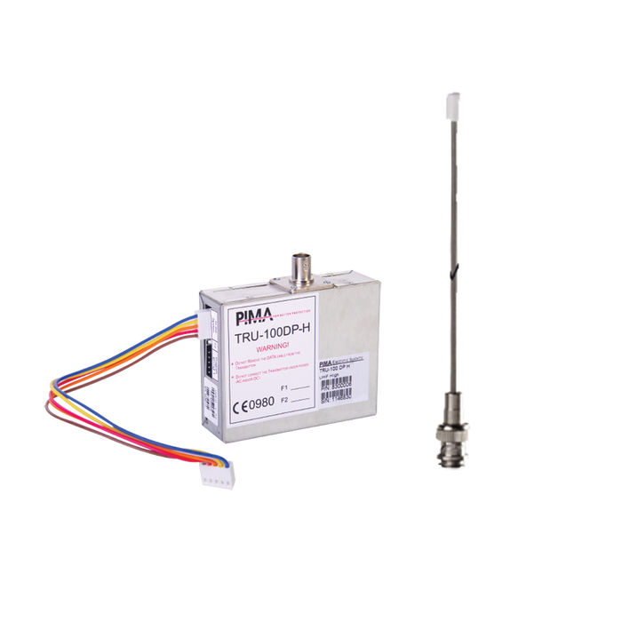 Kit de Comunicador Radio UHF con Antena, para paneles de Alarma, hasta 30Kms de Alcance. Frecuencia de 470 - 500 MHz. Compatible con Paneles de Alarma Serie Hunter e interfaces SAT9PID. Potencia de 2.5W.